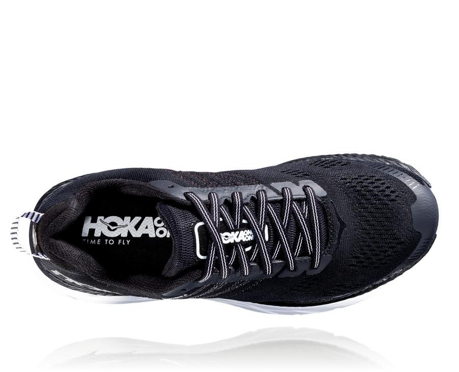 Hoka One One Loopschoenen Dames - Clifton 6 - Zwart/Wit - PA7194286